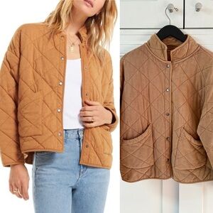 Z Supply Camel Quilted Cotton Jacket — Size S